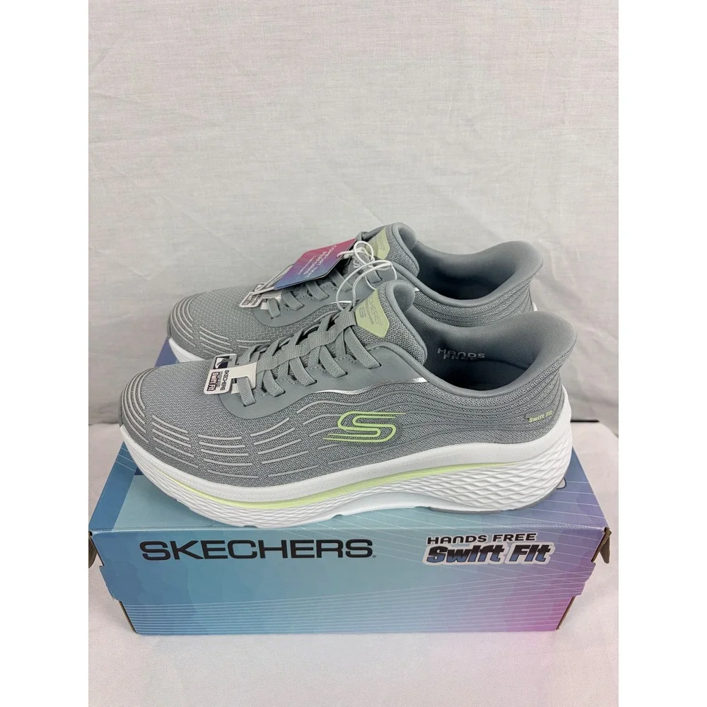 Skechers Hands Free‎ Swift Fit Womens Grey Lime Green Sneakers 178313G Size 9